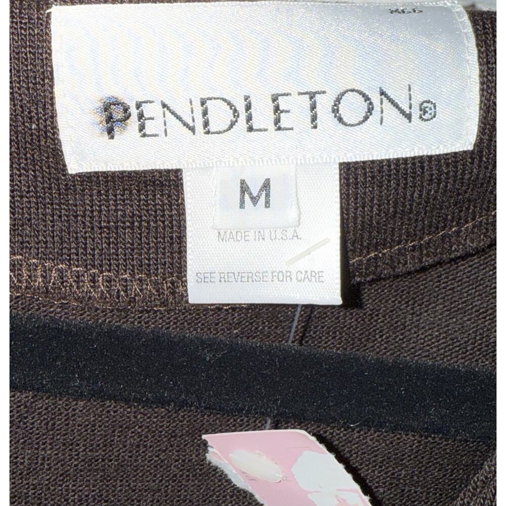 NWT Pendleton Brown 100% Wool Button Up Long Sleeve Long Cardigan Size Medium‎ - Picture 3 of 7